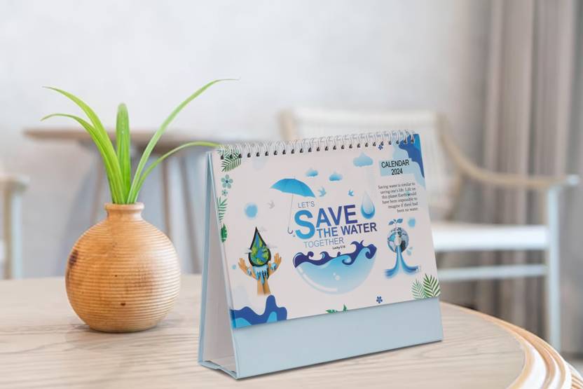 Toss SAVE WATER TOGEATHER TABLE CALENDER 2024 2024 Table Calendar Price