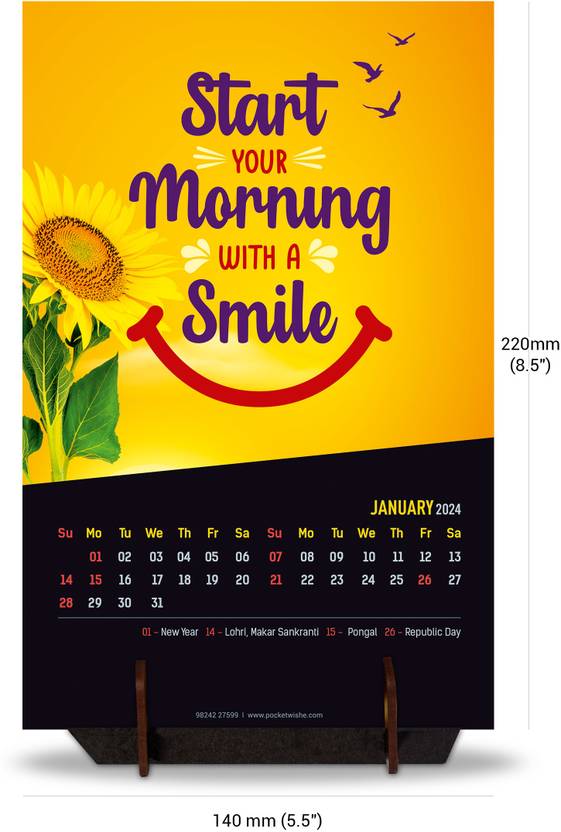 pocket wishes Motivational Calendar Success 2023 Table Calendar Price