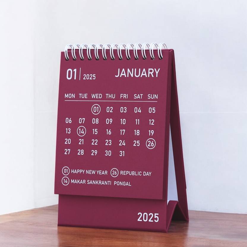 INNAXA 2025 Desk Calendar Monthly calendar Desk planner Notes