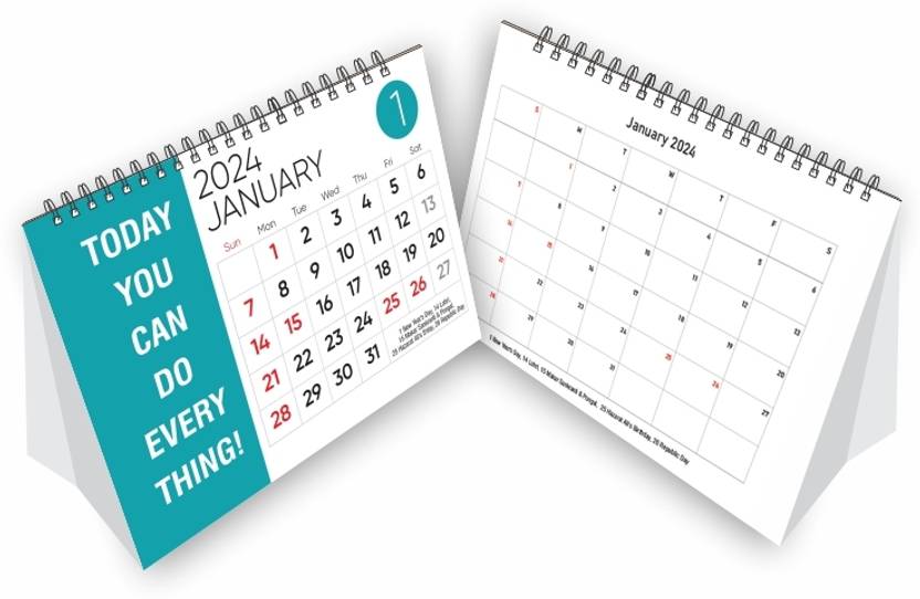 Pixel Motivational Quotes Desk/Table Calendar 2024 Table Calendar Price
