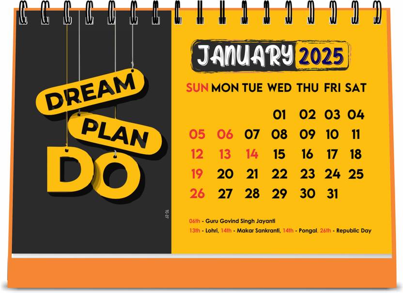 ESCAPER Motivational Desk Calendar 2025 (22 x 15 cm), Table Calendar