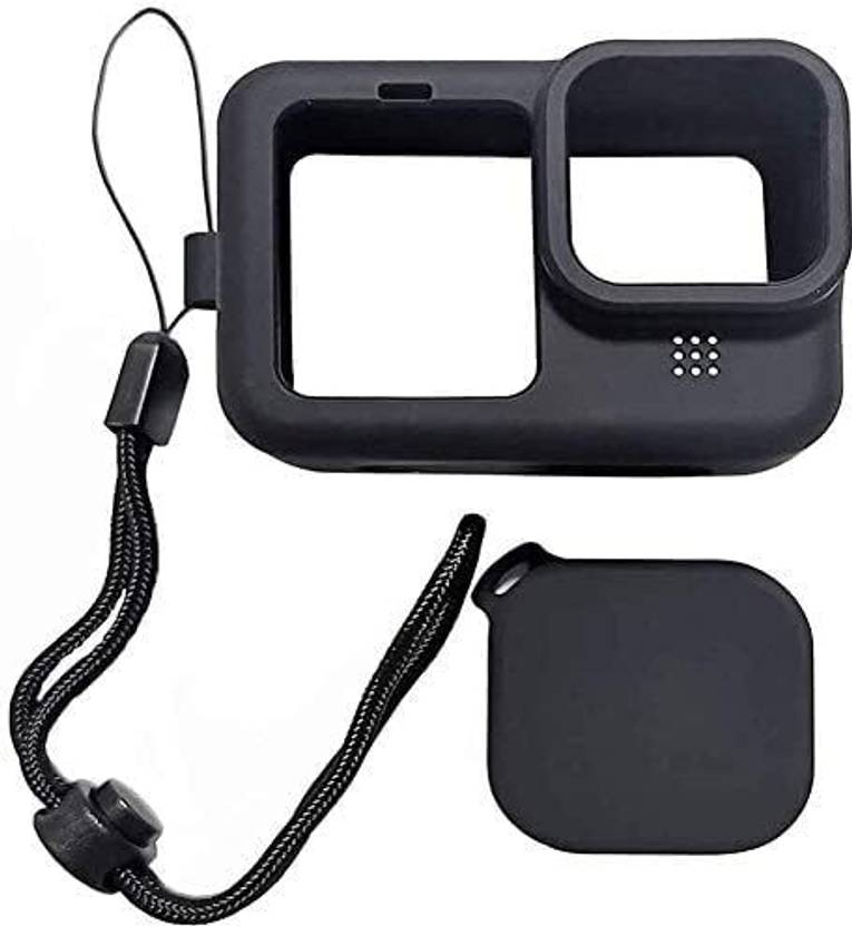 FLYING COLLECTION Silicone Protective Case Cover for Gopro Hero 12 / Hero 11 / Hero 10 / Hero 9 Black, Silicone Sleeve with Lanyard Lens Cap  Camera Bag