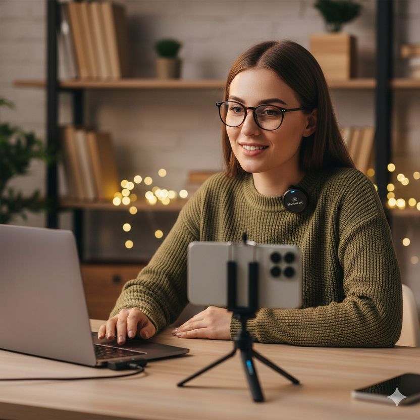 Inner M1 Dual Wireless Lavalier Mic with USB-C & Lightning - Image 4