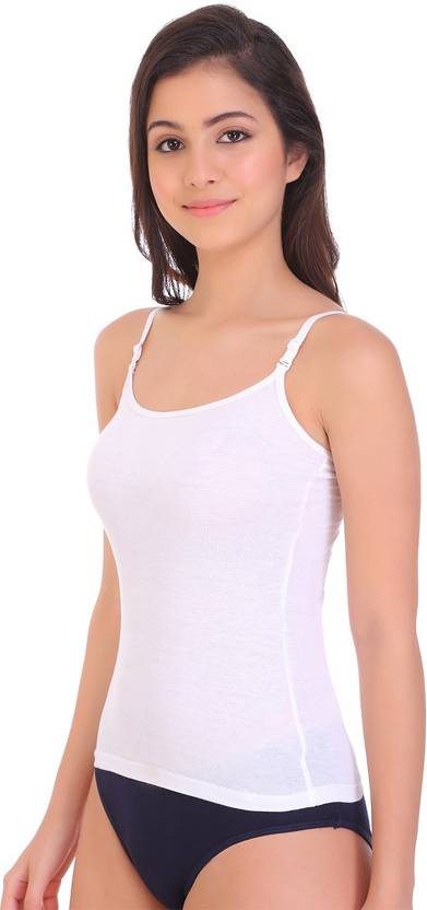 Women White, Beige Camisole