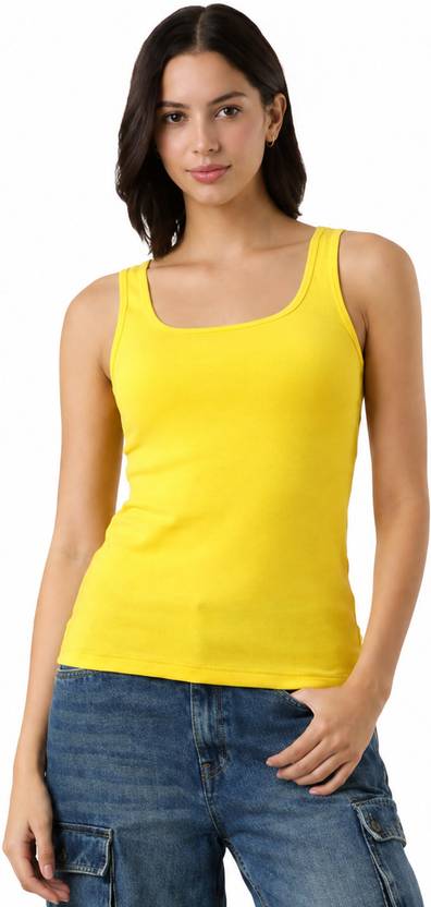 FBAR Women Yellow Tank Top/Vest