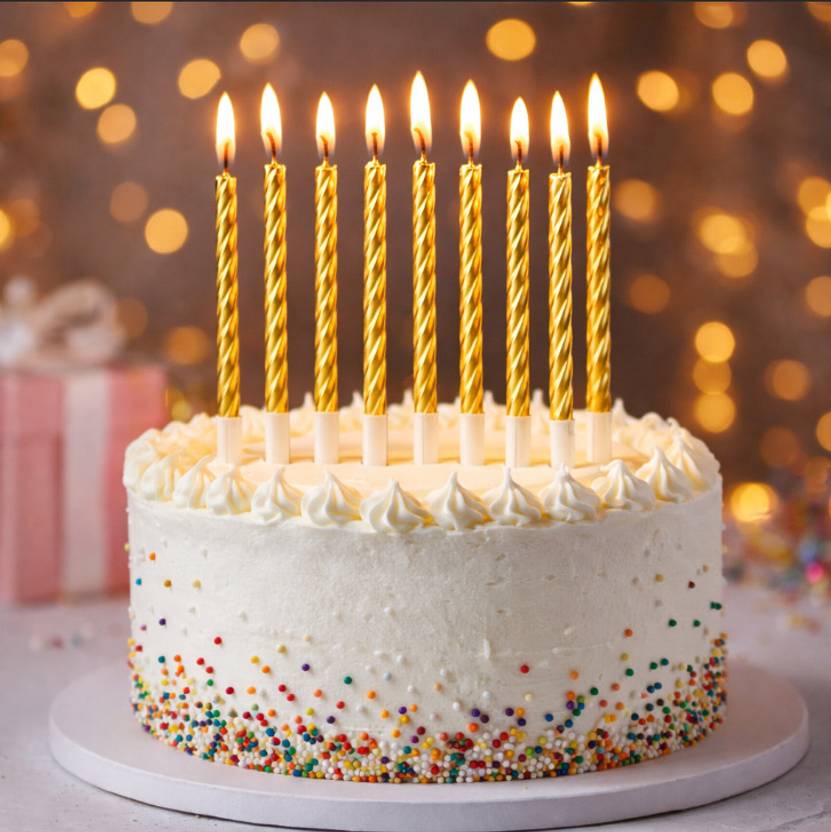 bsdc birthday sparkle cake topper cake candle for birthday cake decorations 6pcs Candle