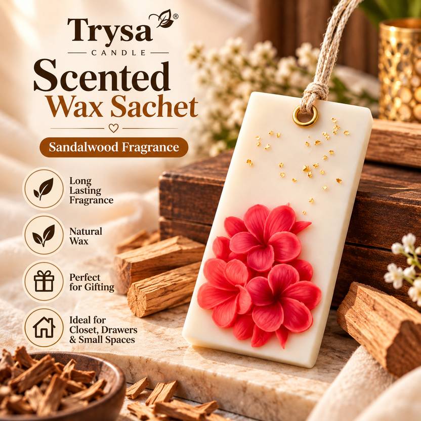 Trysa Candle Sandalwood Scented Wax Sachet Candle