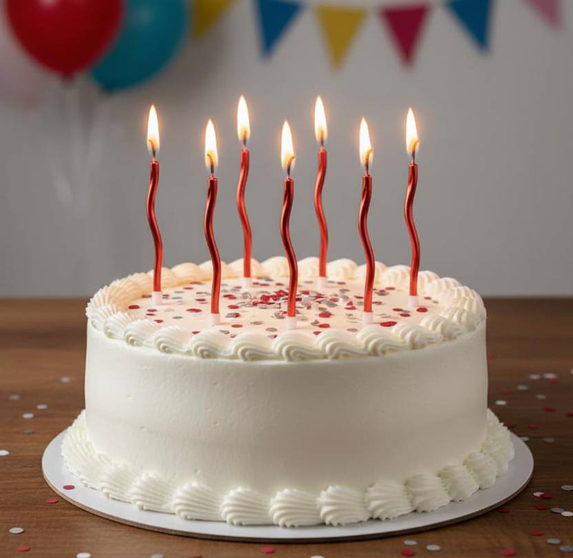 bsdc birthday zigzag cake candle for birthday cake decorations 6pcs Candle