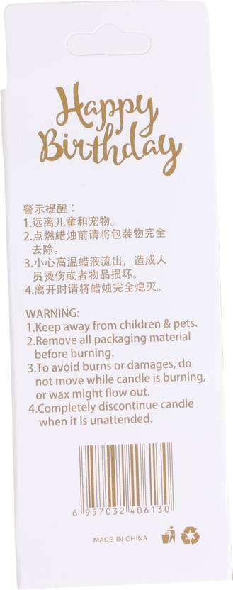 Quickoo 9 No. Candle Golden Candle