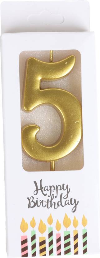 Quickoo Number 5 Birthday Party, Anniversary Party, Theme Party Unscented Candle