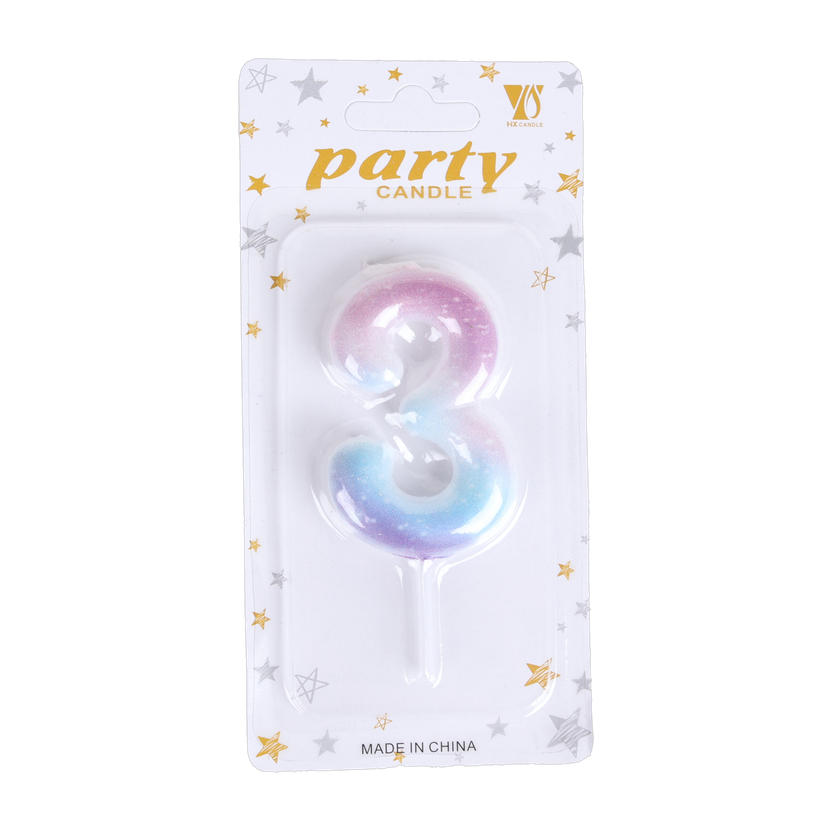 Quickoo Birthday 3 No. Candle