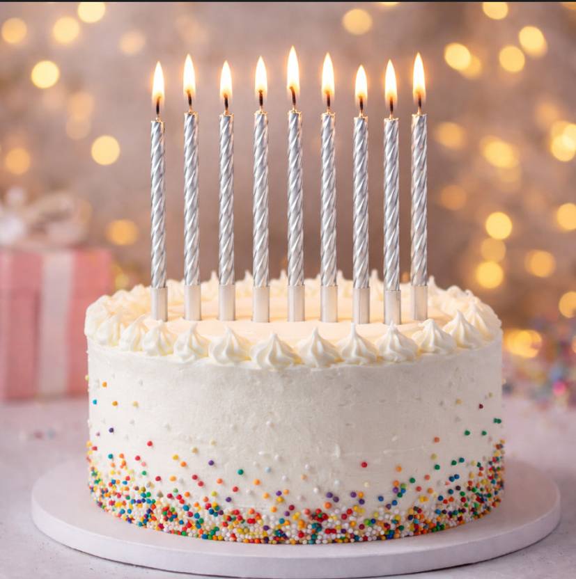 bsdc birthday sparkle cake candle cake topper for birthday cake decorations 6pcs Candle