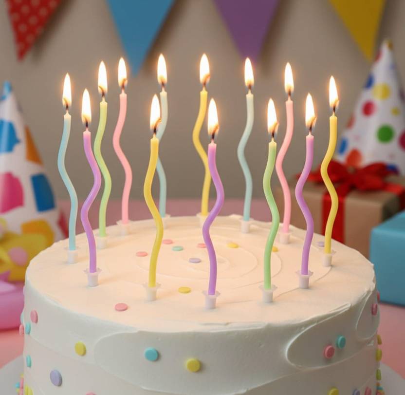 bsdc birthday zigzag cake candle cake topper for birthday cake decorations 6pcs Candle