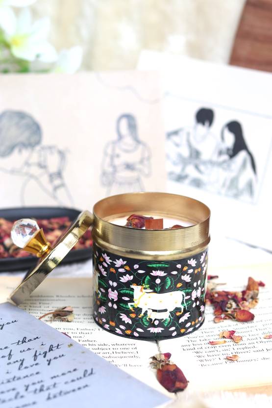 Candle Nest Pichwai JarBirthday,gifting, Valentine's,Home Decor