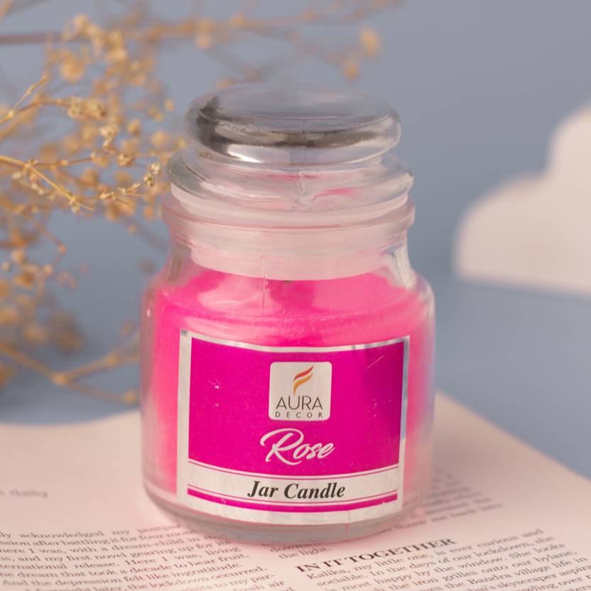 AuraDecor Rose Fragrance Cookie Jar Candle