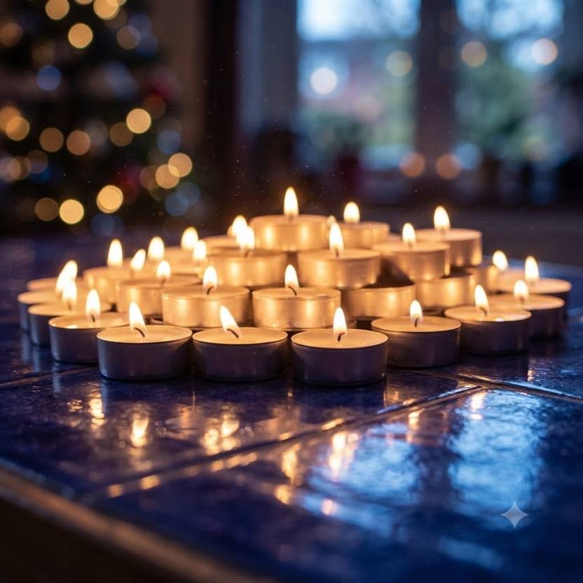 Calado Tealigh Decorative Wax Candles for Home Decor, Festivals & Party Ambience Candle