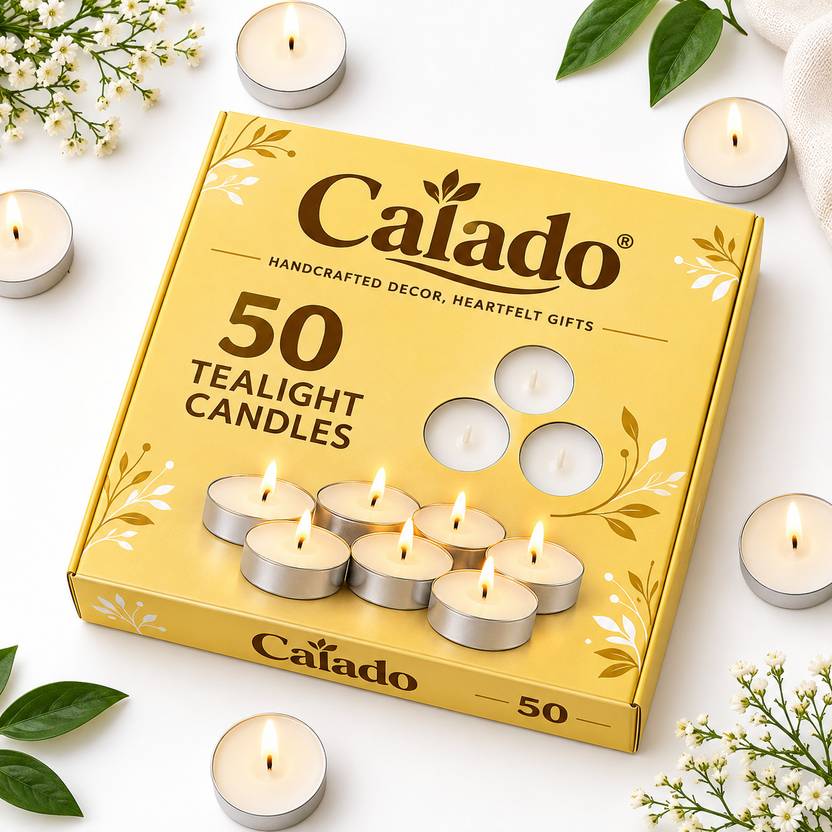 Calado Diwali Tealight Candles for Home Decoration and Festive Lighting Candle