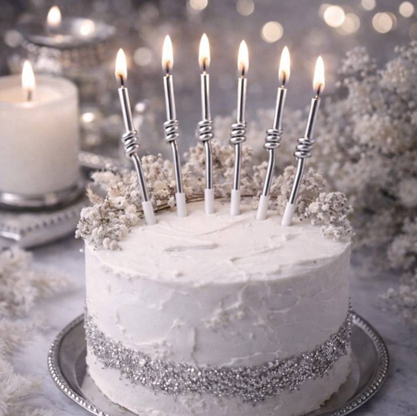 bsdc birthday twisted cake topper cake candle for birthday cake decorations 6pcs Candle