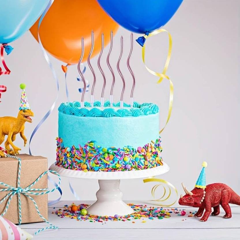 bsdc birthday zigzag cake topper cake candle for birthday cake decorations 6pcs Candle