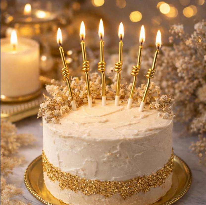 bsdc birthday twisted cake candle for birthday cake decorations 6pcs Candle