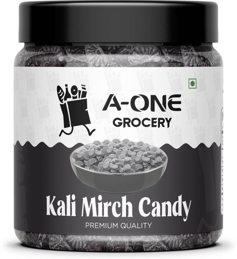 A-ONE GROCERY Kali Mirch Candy | Black Pepper Flavoured Candy | Chatpata Masala Goli | Masala Candy