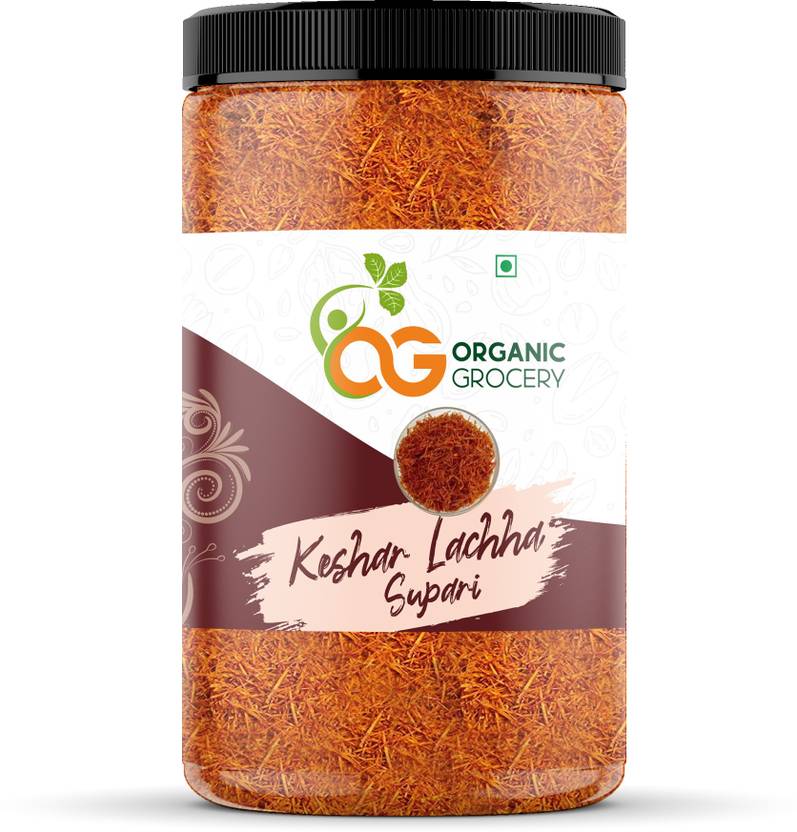 Organic Grocery Supari Kesar Lachha Flovour Soft and Sweet saffron jar pack 500g Kesar / Saffron Mouth Freshener&nbsp;&nbsp;(500 g)