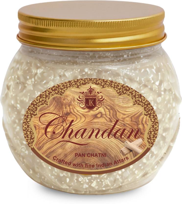 JK Chandan Pan Chatni | Refreshing Sandalwood | No Saccharine, Silver Leaves, Chandan, Menthol Mouth Freshener