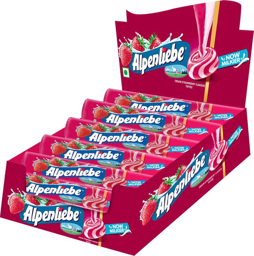 Alpenliebe Toffee Cream Strawberry Toffee