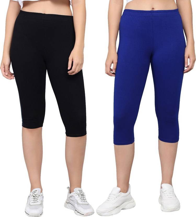 NGT Women Black, Blue Capri