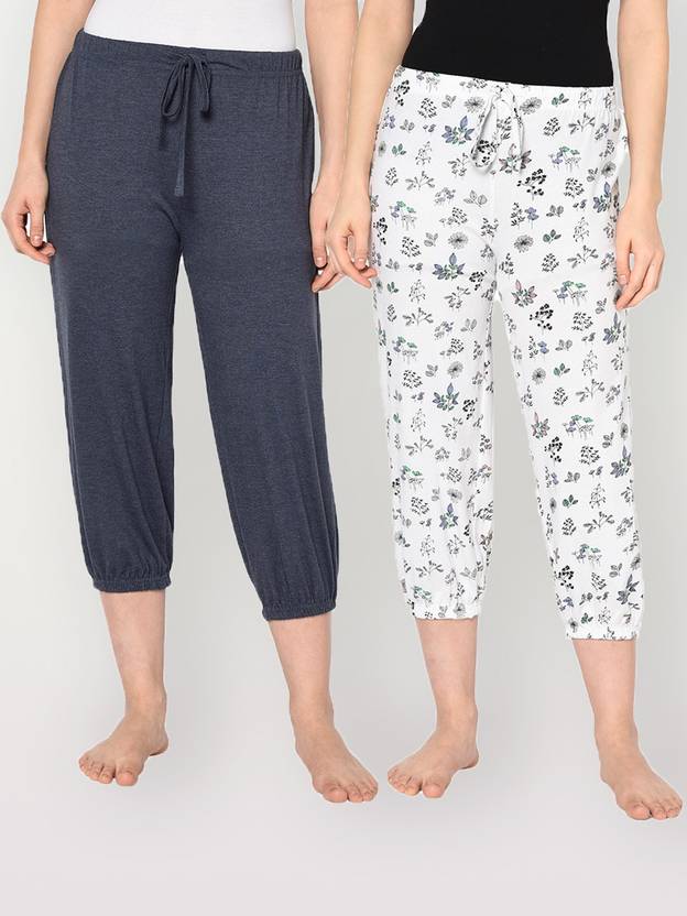 SHARKTRIBE Women Dark Blue, White Capri