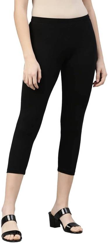 ZAYANQA 3/4th Capri leggings Women Black Capri