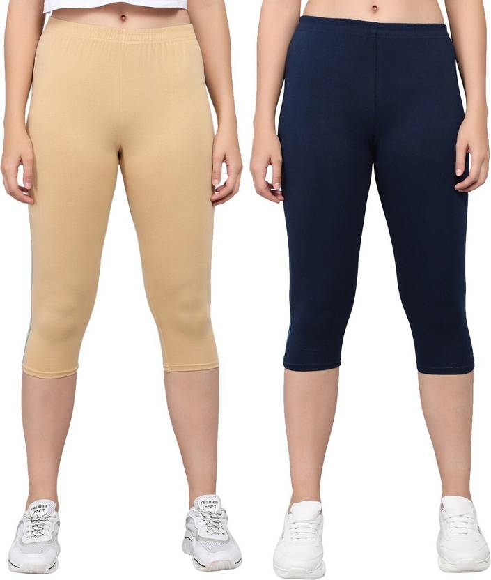 NGT Women Beige, Blue Capri