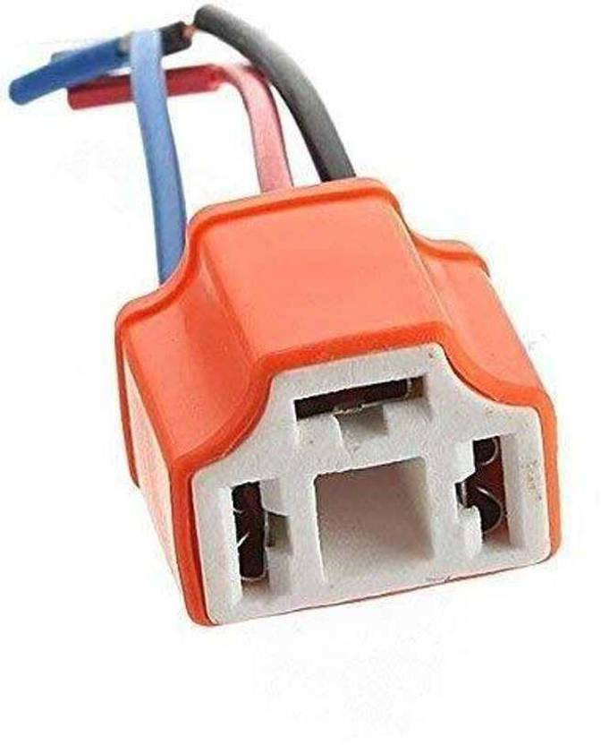 Minda H4 Head Light Bulb 3Pin Ceramic Head Light Bulb Holder Car Bulb Holder