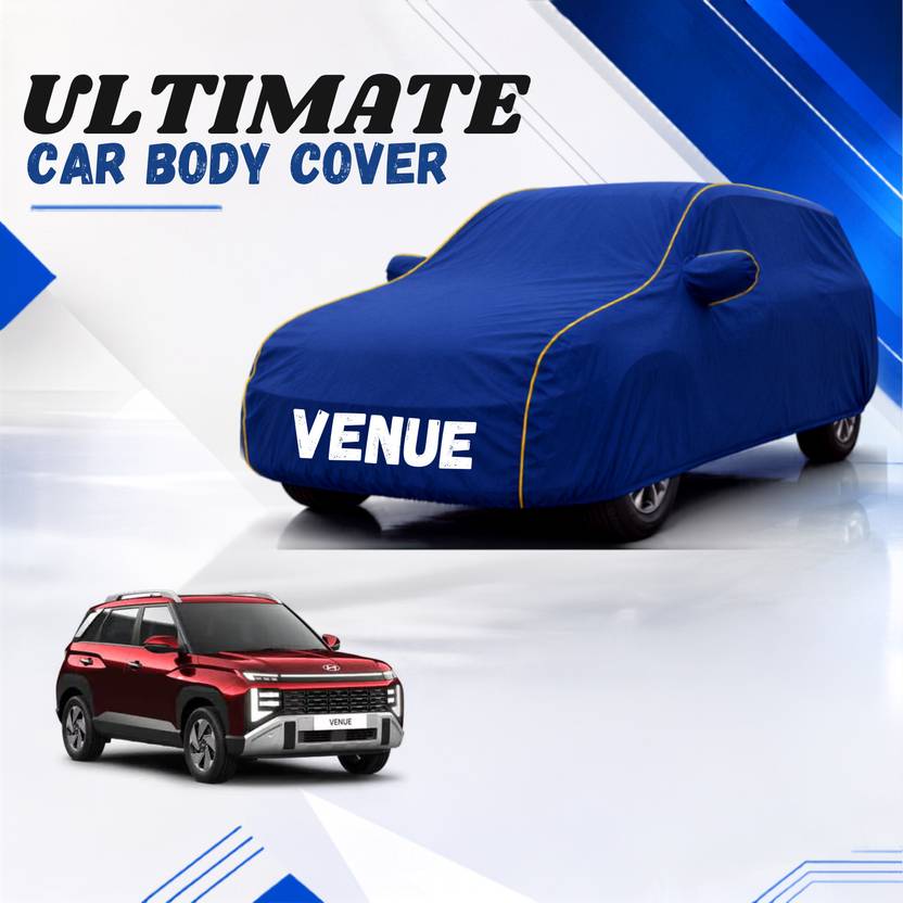 VARSHINE Car Cover For Hyundai Venue, Venue E 1.2 Petrol, Venue S 1.4 CRDi, Venue SX Diesel (With Mirr...