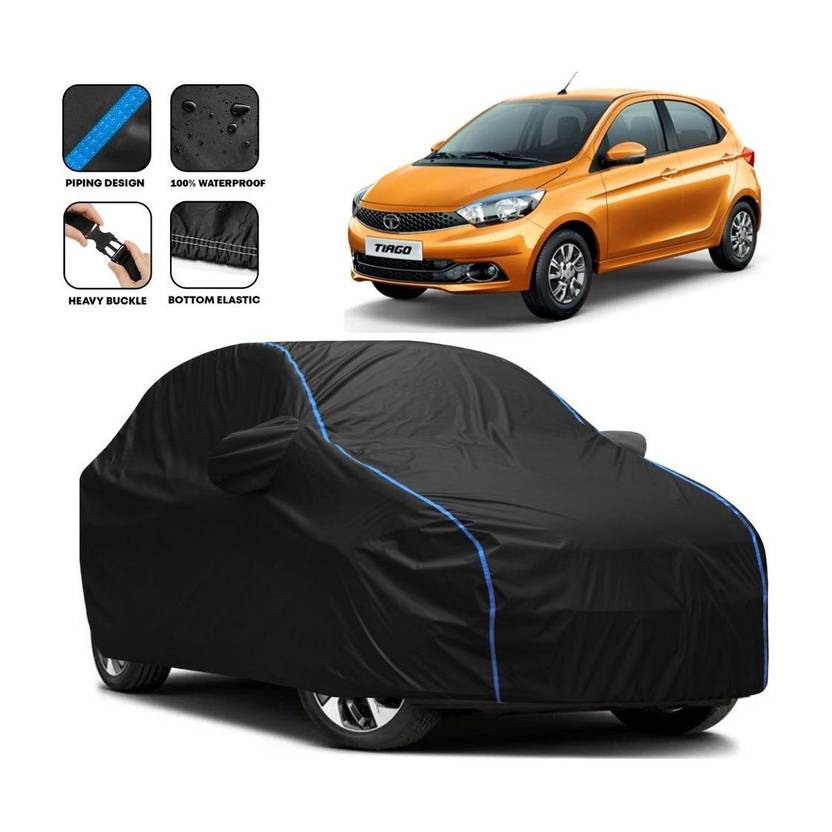 Amikan Car Cover For Tata Tiago, Universal For Car (With Mirror Pockets)