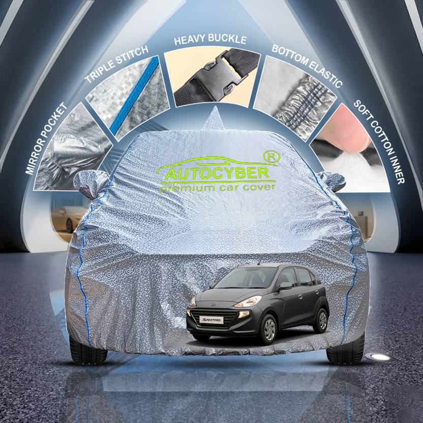 autocyber Car Cover For Hyundai Santro (With Mirror Pockets)