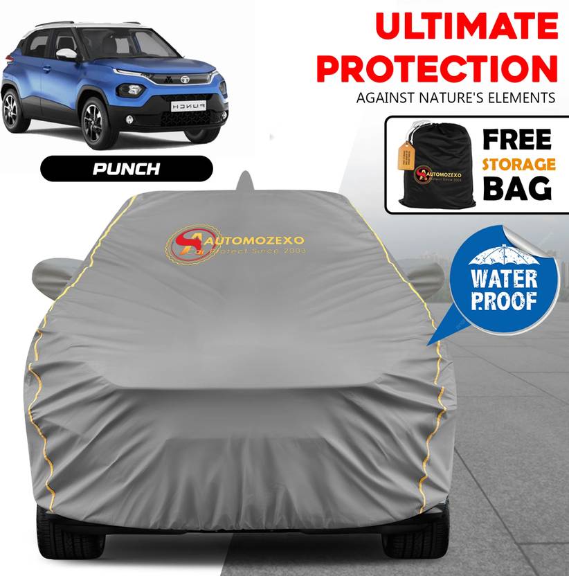 AUTOMOZEXO Car Cover For Tata Punch (With Mirror Pockets)