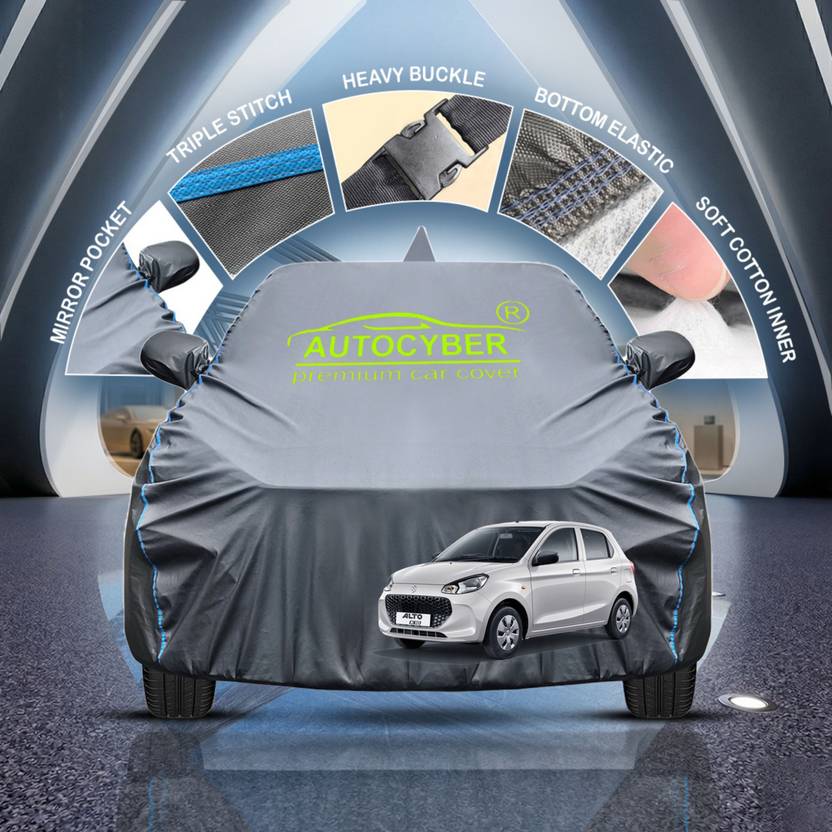 autocyber Car Cover For Maruti Alto K10, Alto K10 0.8L 12C, Alto K10 VXI AGS Optional, Alto K10 VXI Optional Petrol, Alto K10 LX Petrol (With Mirror Pockets)