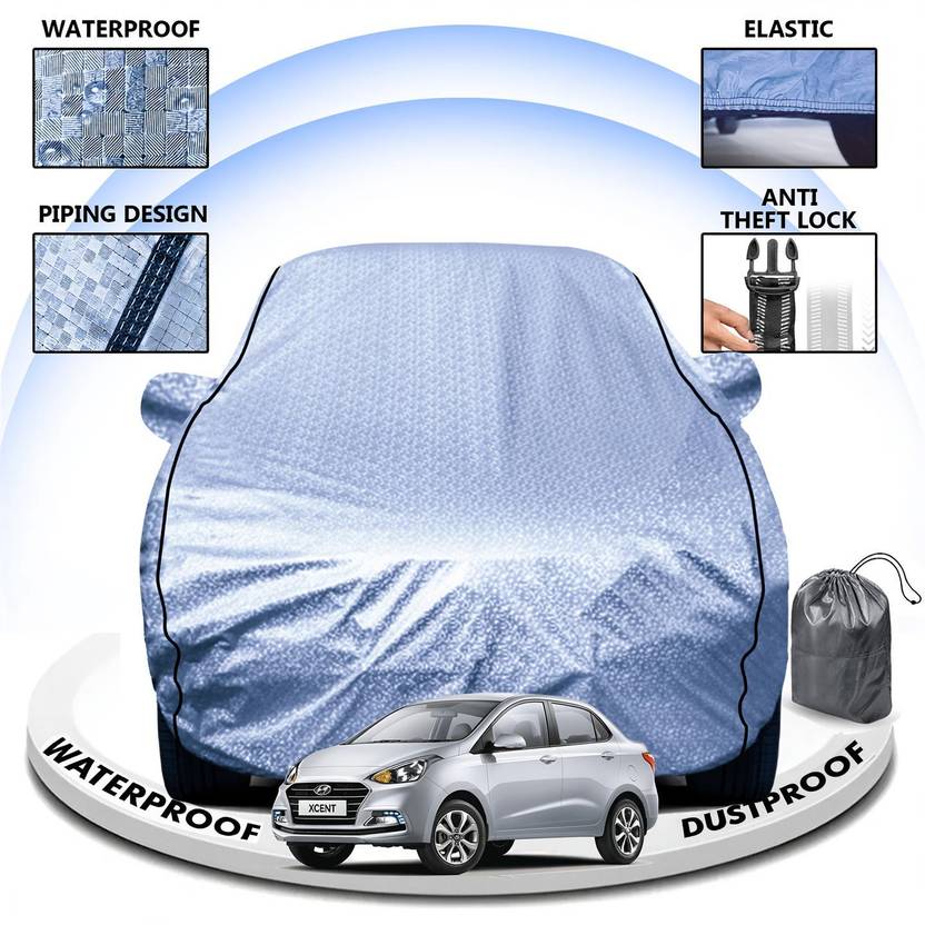 CARZEX Car Cover For Hyundai Xcent (With Mirror Pockets)