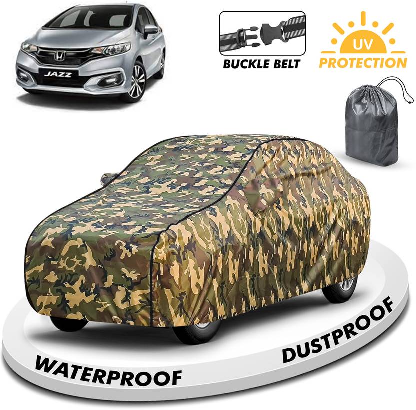 FABTEC Car Cover For Honda Jazz (With Mirror Pockets) Price in India
