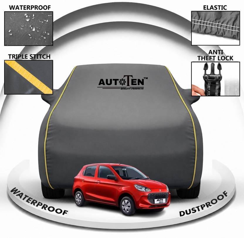 AutoTen Car Cover For Maruti Suzuki Alto K10 (With Mirror Pockets)