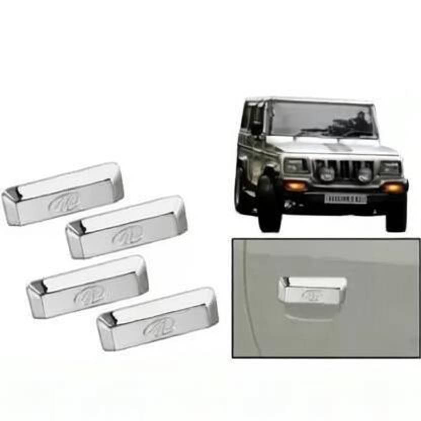 ANiiTEK Chrome Handles Door Latch Cover Set of 4 for Mahindra Bolero Car Grab Handle Cover