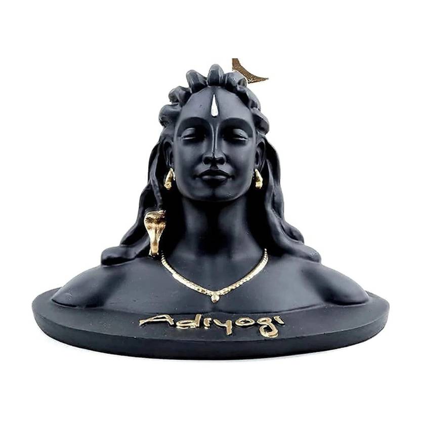 Shaktiyantra Great Adiyogi Shiva Matt Finishing|Adiyogi Shiva Statue for Car Dashboard Car Hanging Ornament