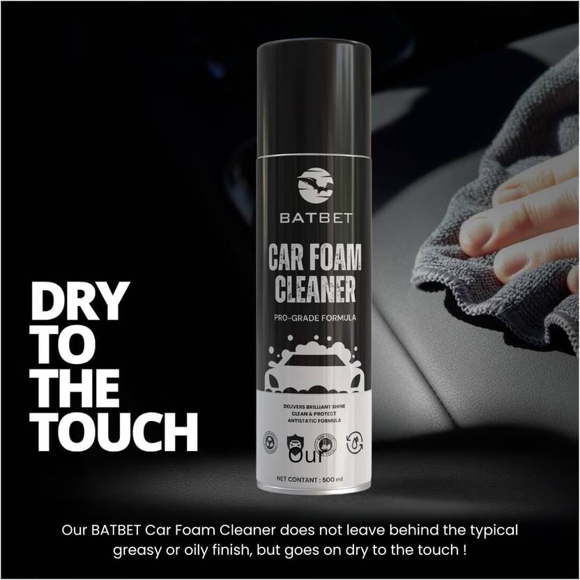 BATBET Car Foam Interior Cleaner Spray | Non-Toxic & Biodegrable | Pack of 1 | CARFOAM500 Vehicle Interior Cleaner