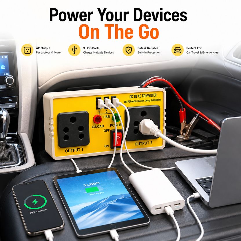 METRIVA_TECH 12V 100VA DC to AC Converter - Image 4
