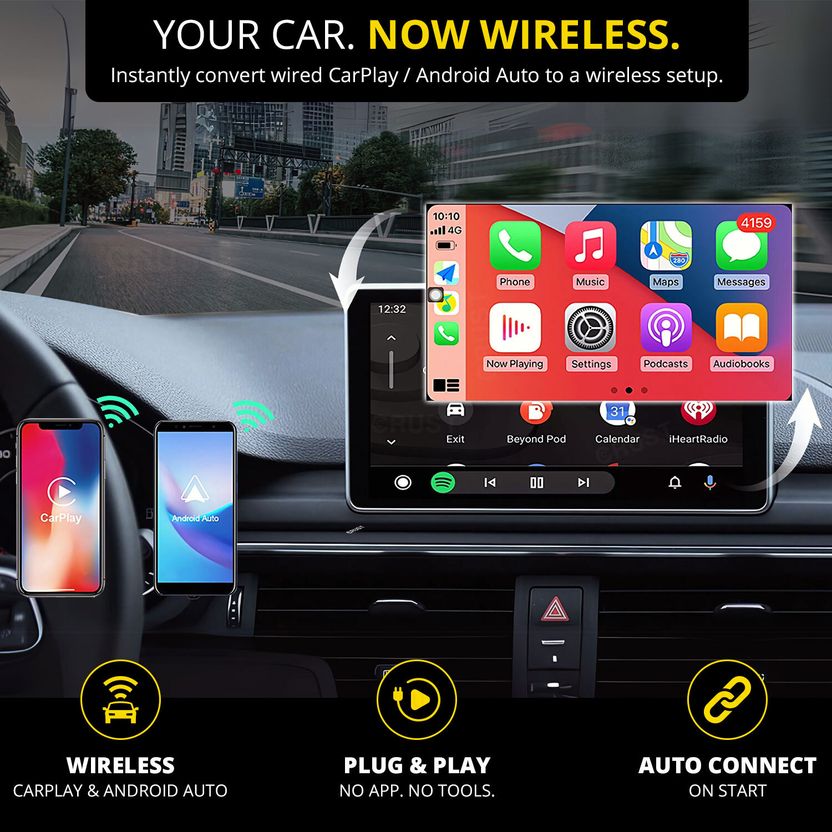 Crust AutoLink W30 Wireless CarPlay & Android Auto Adapter - Image 2
