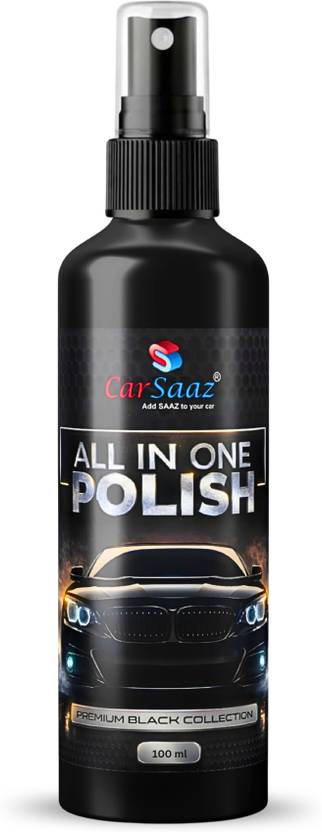 Carsaaz Liquid Car Polish for Exterior, Dashboard, Tyres, Bumper, Chrome Accent, Leather, Metal Parts