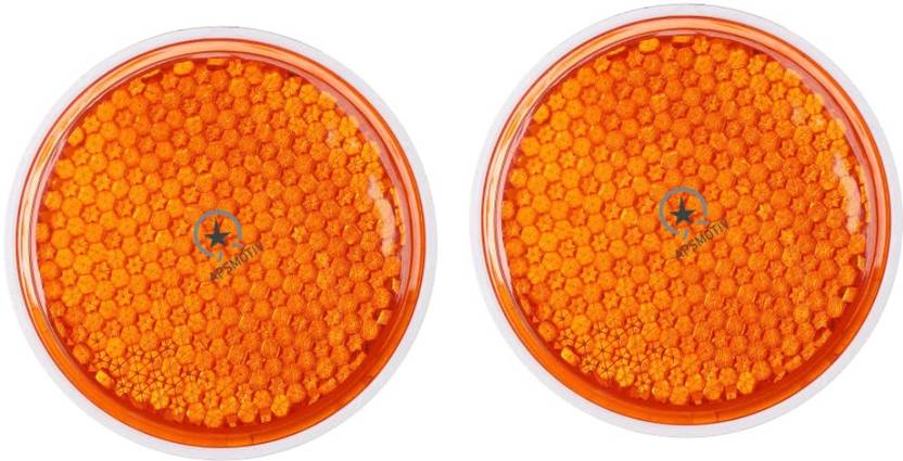 Apsmotiv Amber Reflector Round Shape Suitable for Trucks Trailers & Universal Vehicle Car Reflector Light