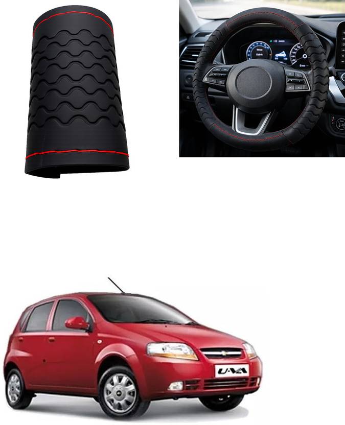 Autocom Hand Stiched Steering Cover For Chevrolet Aveo UVA