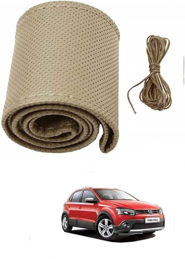 Arnejaa Hand Stiched Steering Cover For Volkswagen Polo Cross